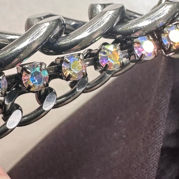 Designer Robert Rodrigues Chained Flutter Sleeve Sexy Draped Blouse - Picture 8 of 10